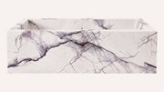 Lilac Marble Rectangle Freestanding Bathtub — 67"