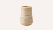 Vein-Cut Beige Travertine Toothbrush Holder