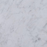 Carrara White Marble Floating Double Fluted Bathroom Sink — 60