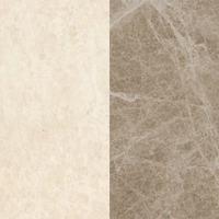 Flower Marble Side Table | Crema Beige & Emperador Light