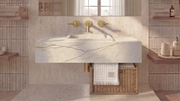 Sofita Marble Floating Bathroom Sink — 28"