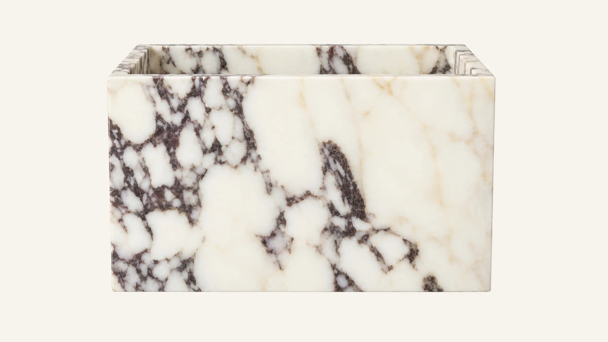 Calacatta Viola Marble Floating Bathroom Sink — 24"