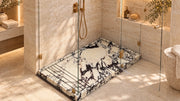Calacatta Viola Marble Rectangular Shower Tray — 60" — bathroom lifestyle