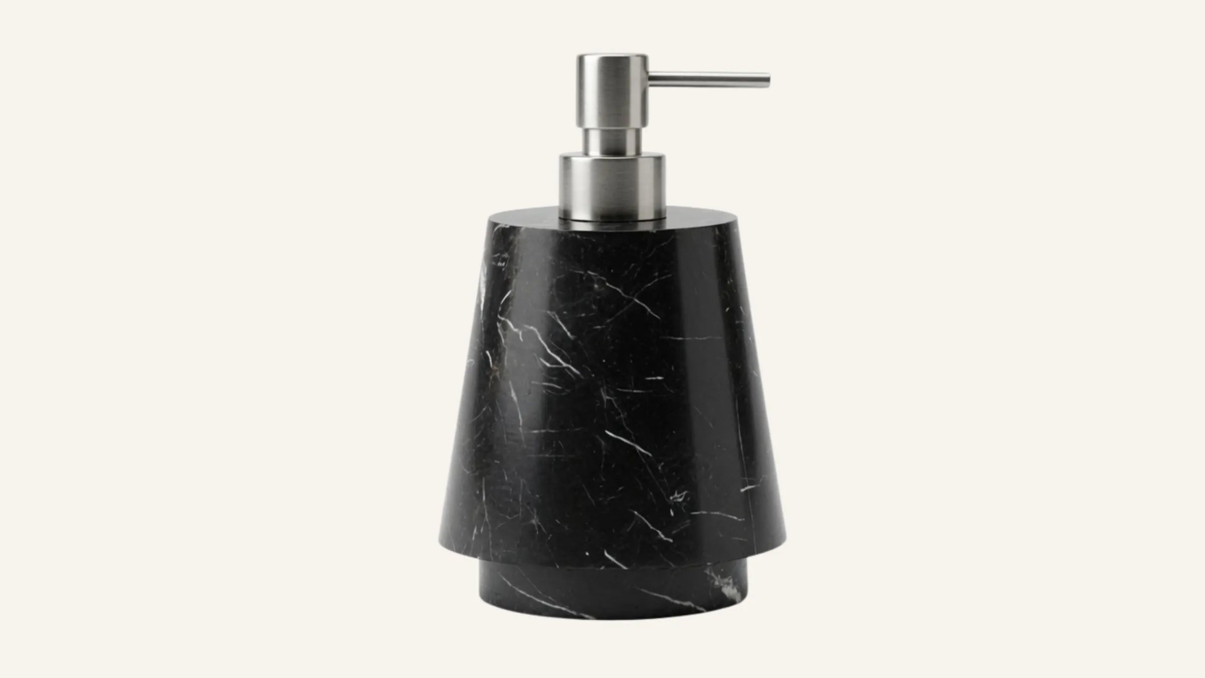 Nero Marquina Marble Soap Dispenser