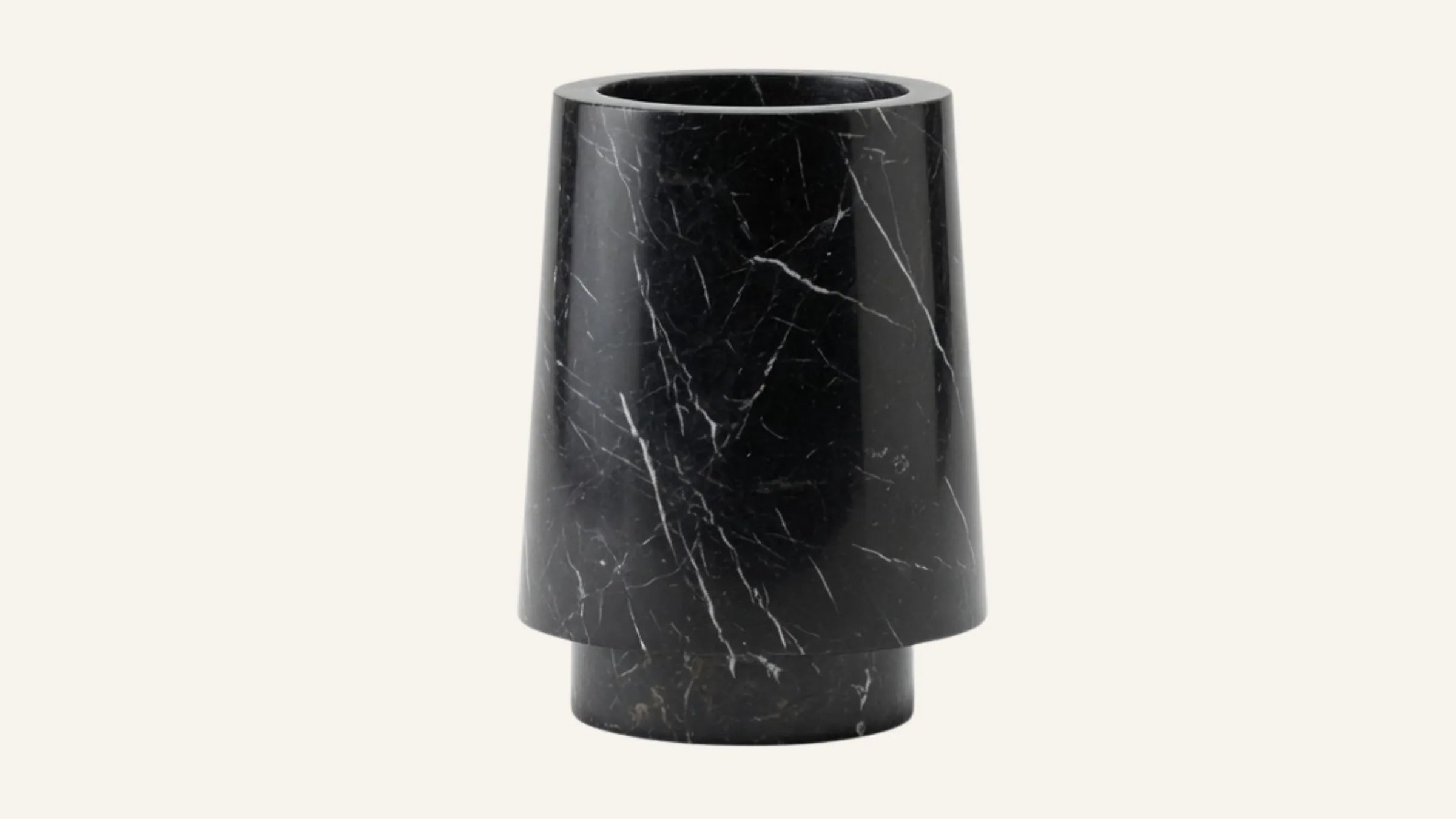 Nero Marquina Marble Toothbrush Holder