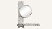 Lilac Marble Floating Bathroom Sink with Mirror — 45"