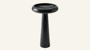 Nero Marquina Marble Pedestal Bathroom Sink — 16"
