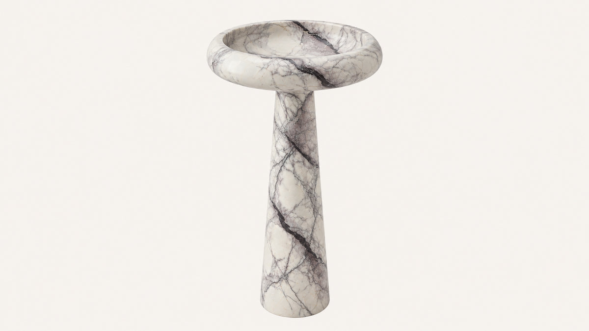 Lilac Marble Pedestal Bathroom Sink