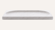 Carrara White Marble Rectangle Shower Tray — 63"