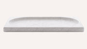 Carrara White Marble Rectangle Shower Base — 63"