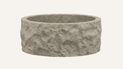 Seagrass Limestone Vessel Hand Split Bathroom Sink — 16"