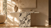 Devlin Calacatta Viola Marble Console