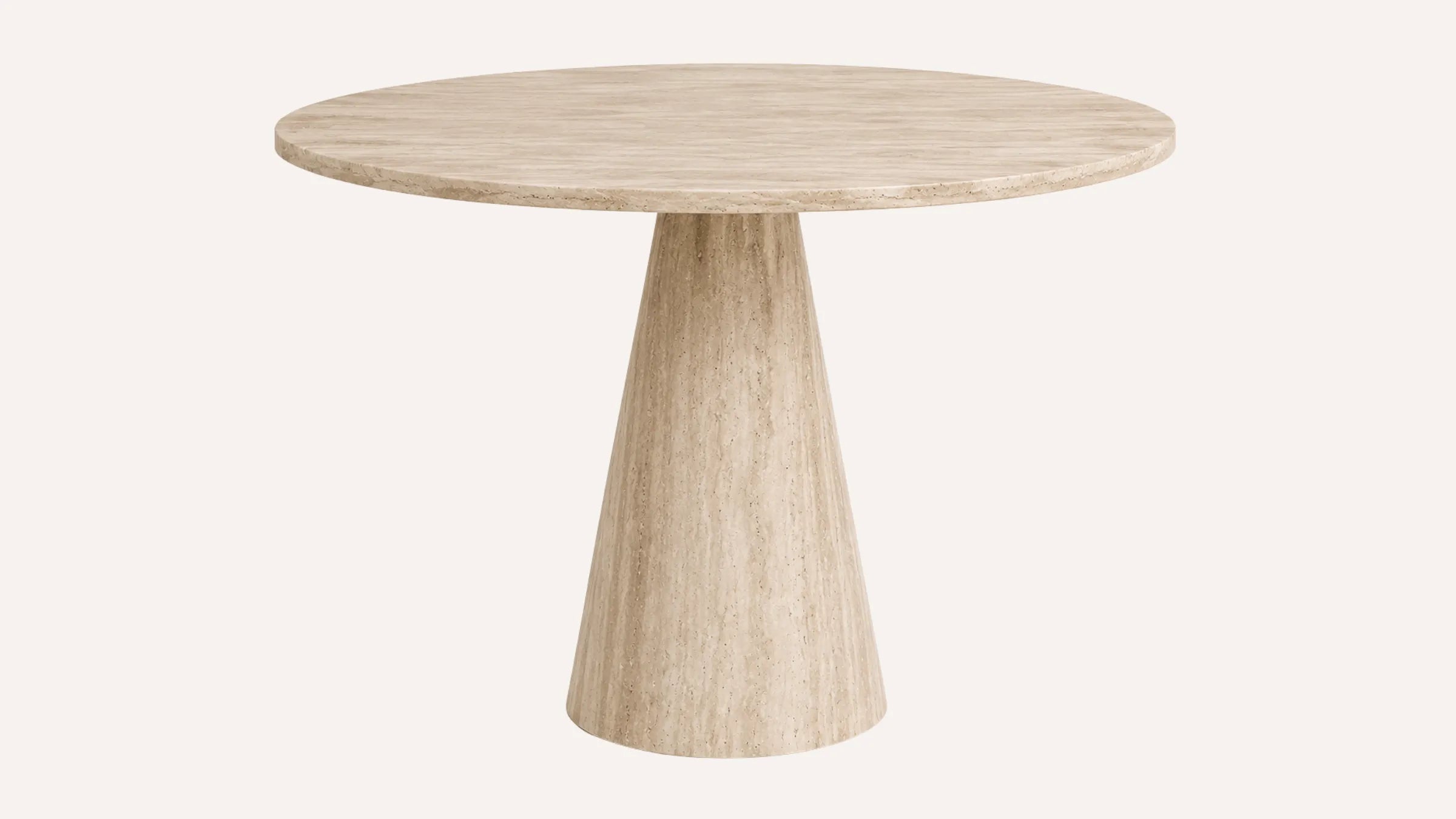Ellis Vein-Cut Beige Travertine Dining Table