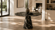 Ellis Nero Picasso Marble Dining Table