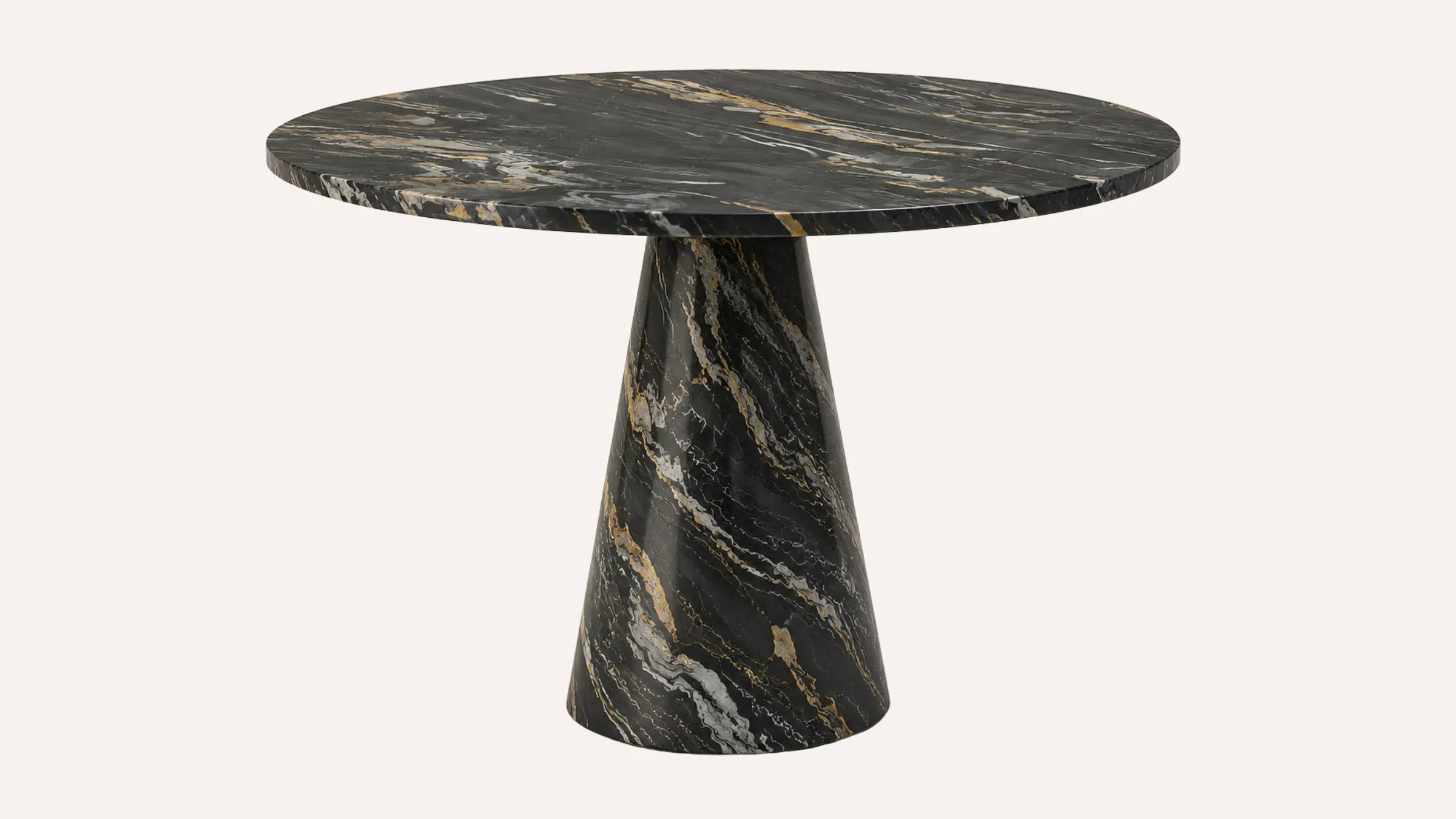 Ellis Nero Picasso Marble Dining Table