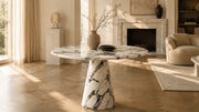 Ellis Calacatta Viola Marble Dining Table