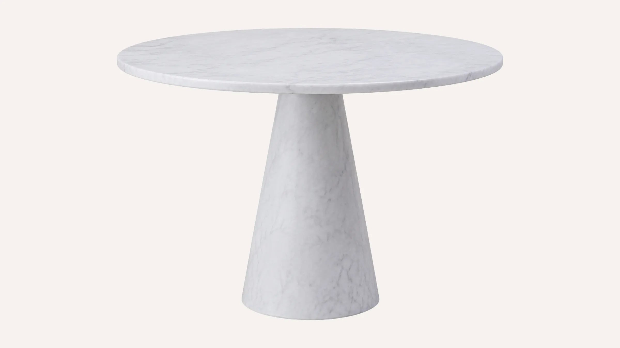 Ellis Carrara White Marble Dining Table