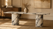 Devlin Calacatta Viola Marble Dining Table