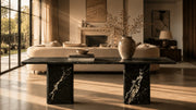 Devlin Nero Marquina Marble Dining Table