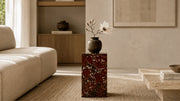 Marlowe Rosso Levanto Marble Plinth | Small