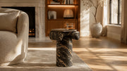 Haven Nero Picasso Marble Side Table