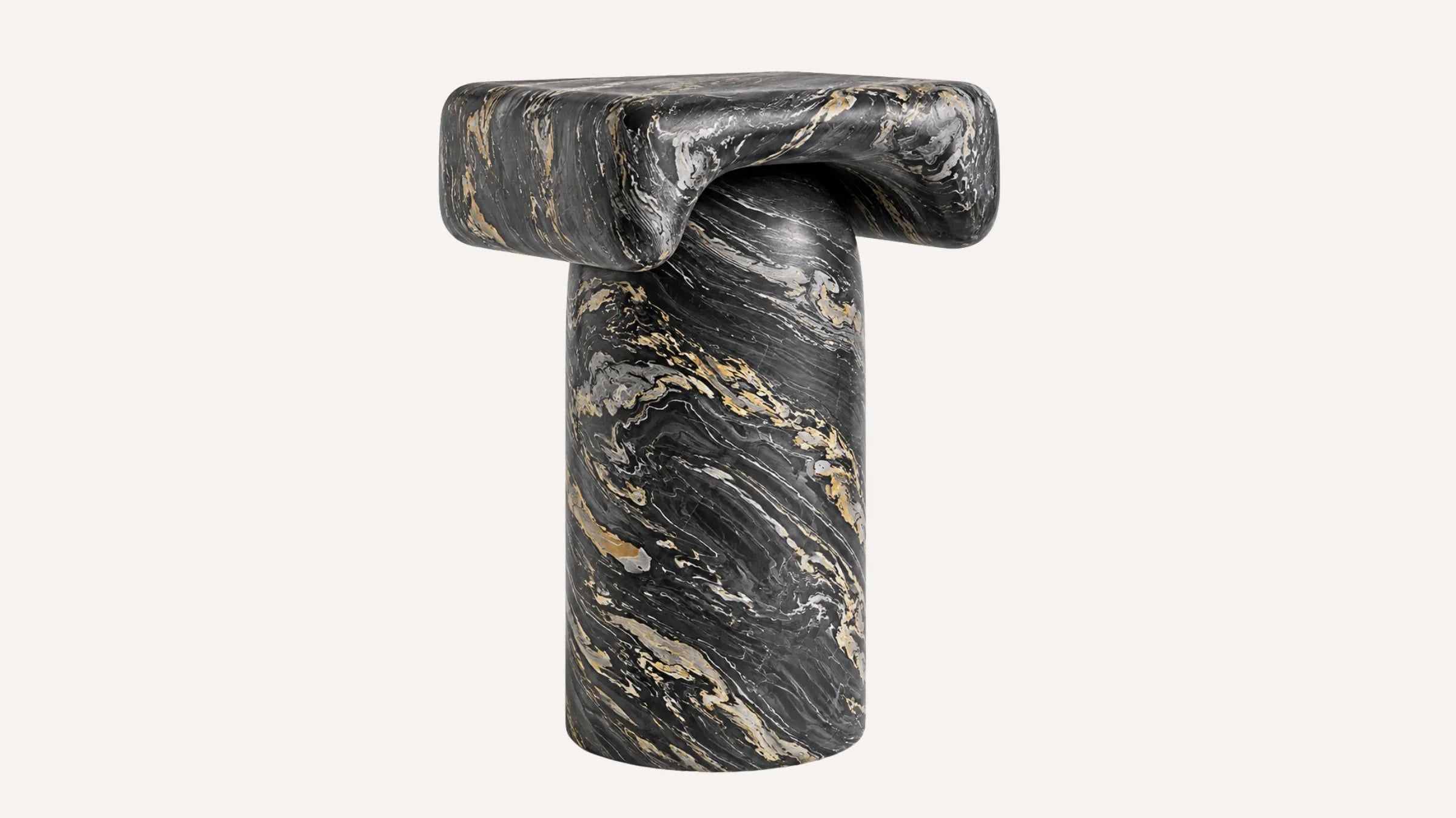 Haven Nero Picasso Marble Side Table