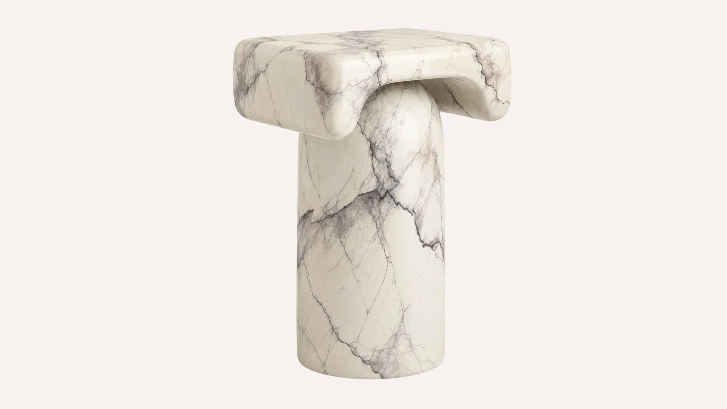 Haven Lilac Marble Side Table