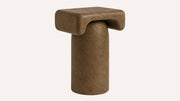 Haven Cross-Cut Noce Travertine Side Table