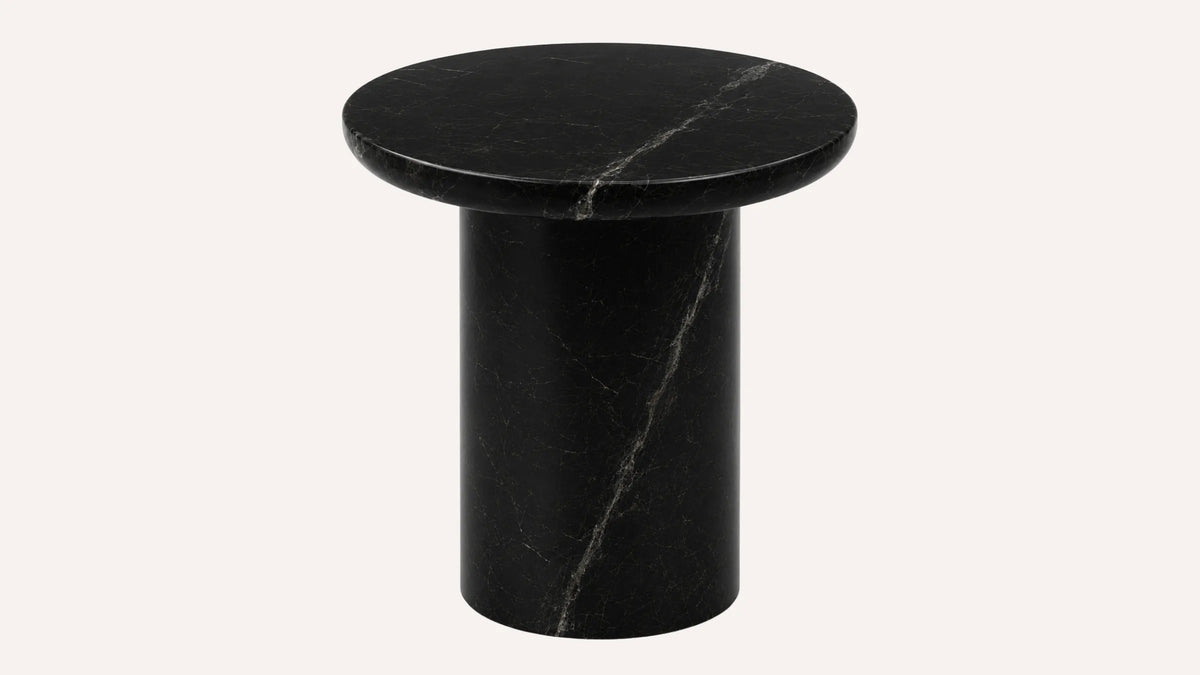 Sage Nero Marquina Marble Side Table