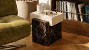 Merge Side Table | Crema Beige & Rosso Levanto