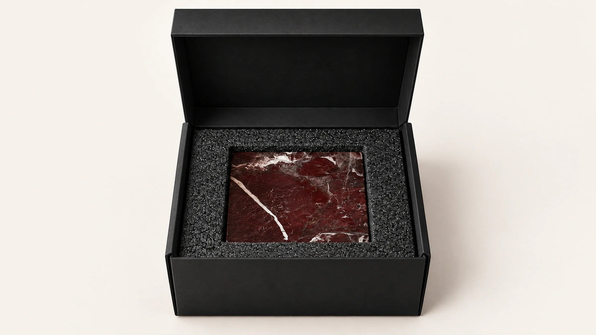 SSS sample packaging — open box