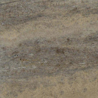 Cross-Cut Silver Travertine Pedestal Fluted Bathroom Sink — 36