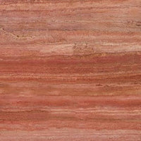 Vero Vein-Cut Red Travertine Side Table