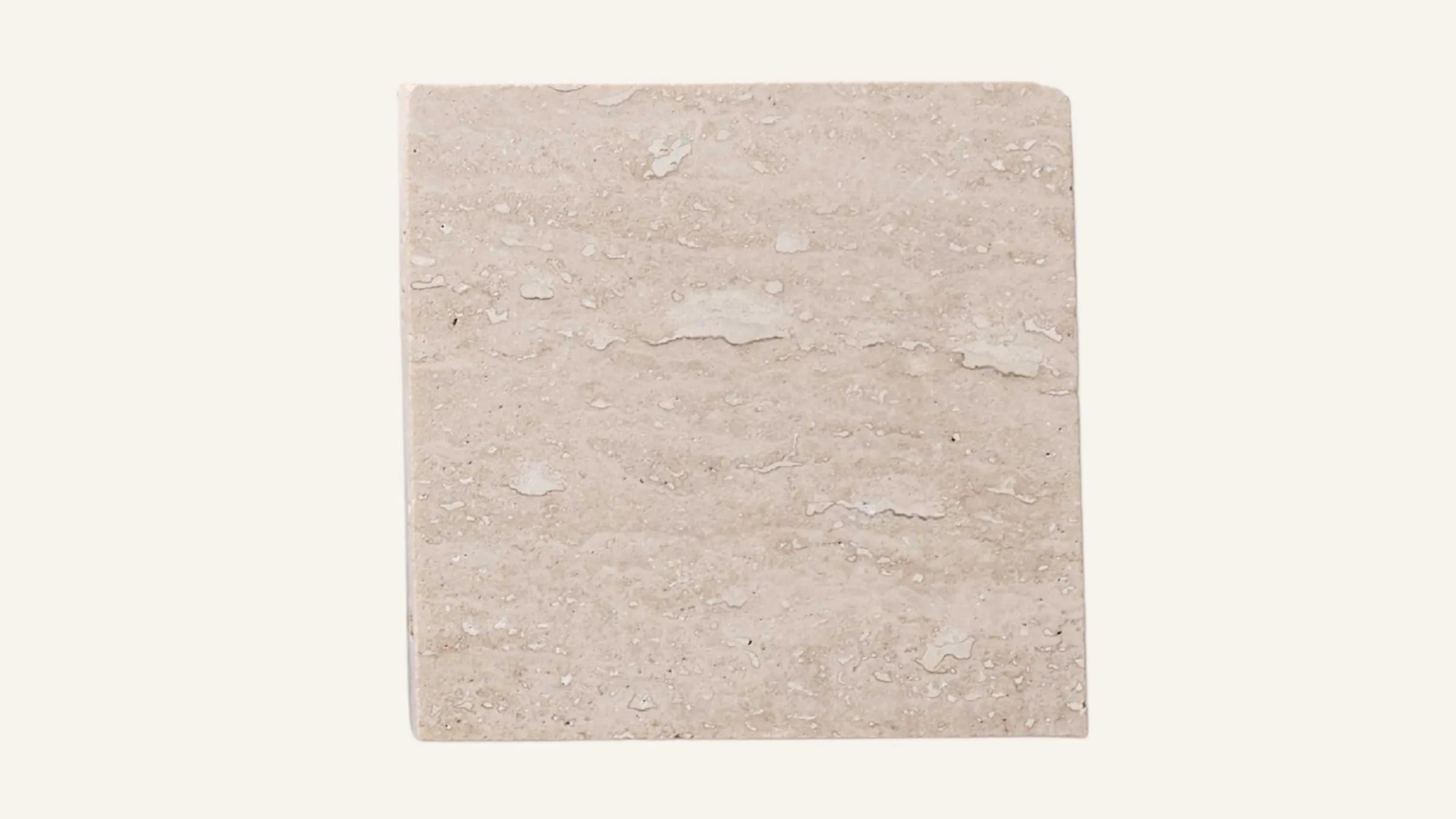 Cross-Cut Beige Travertine Sample 4" x 4"