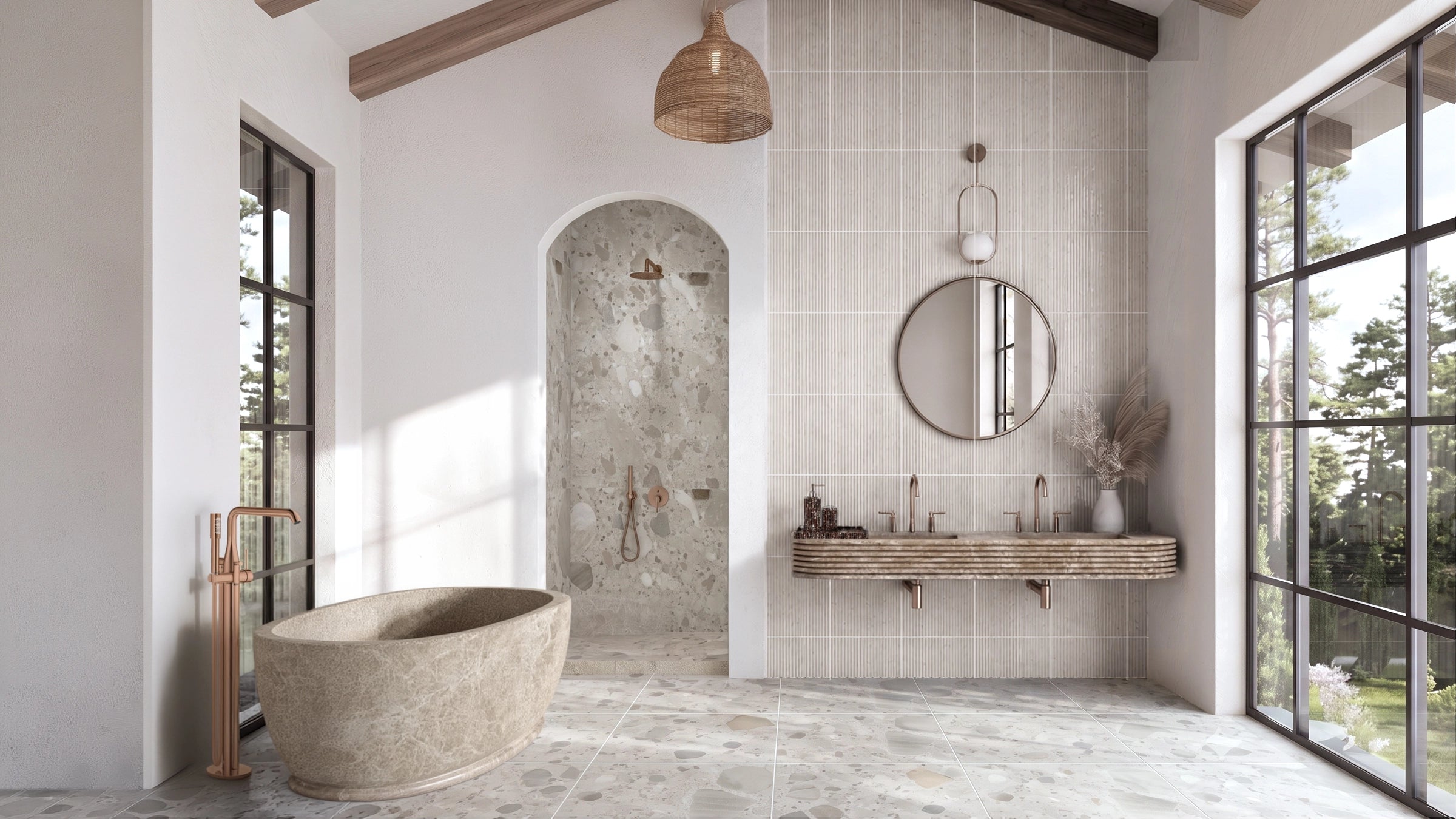 Ceppo Cream Marble Honed Floor & Wall Tile