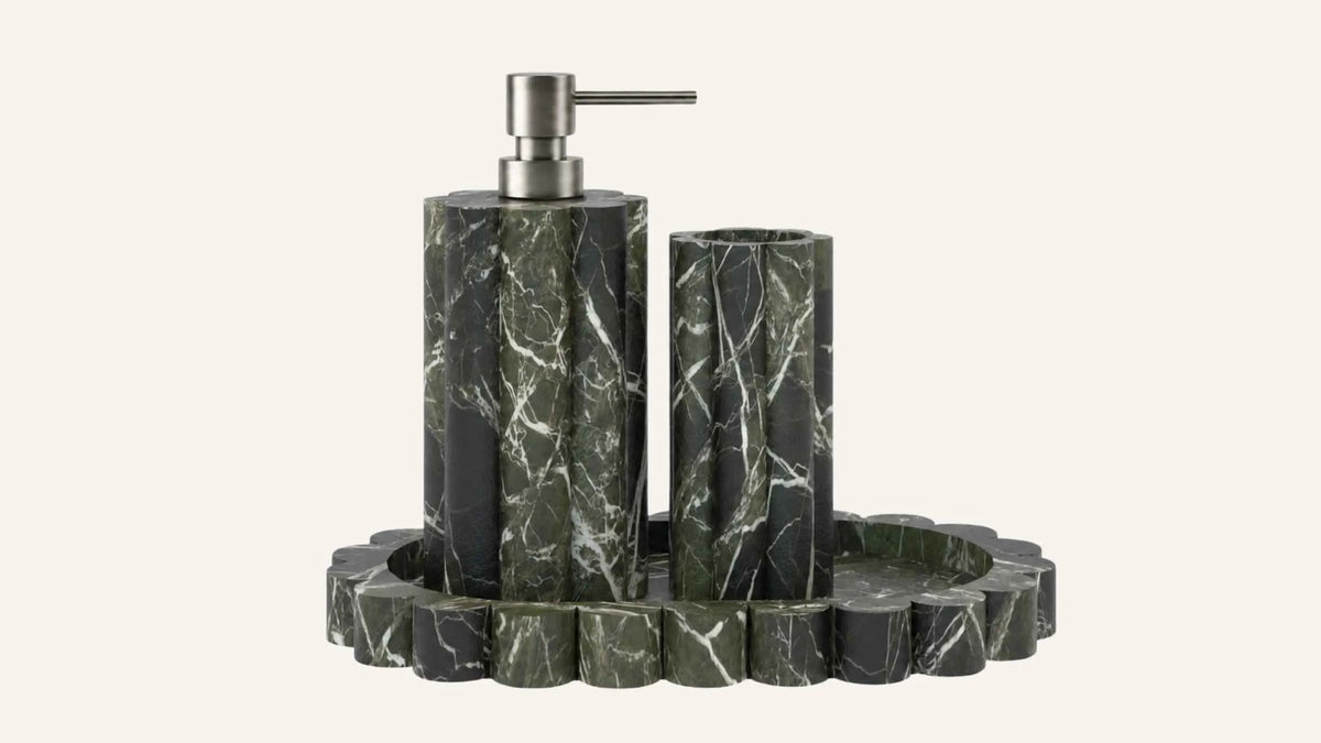 Petroleum Green Marble Soap Dispenser
