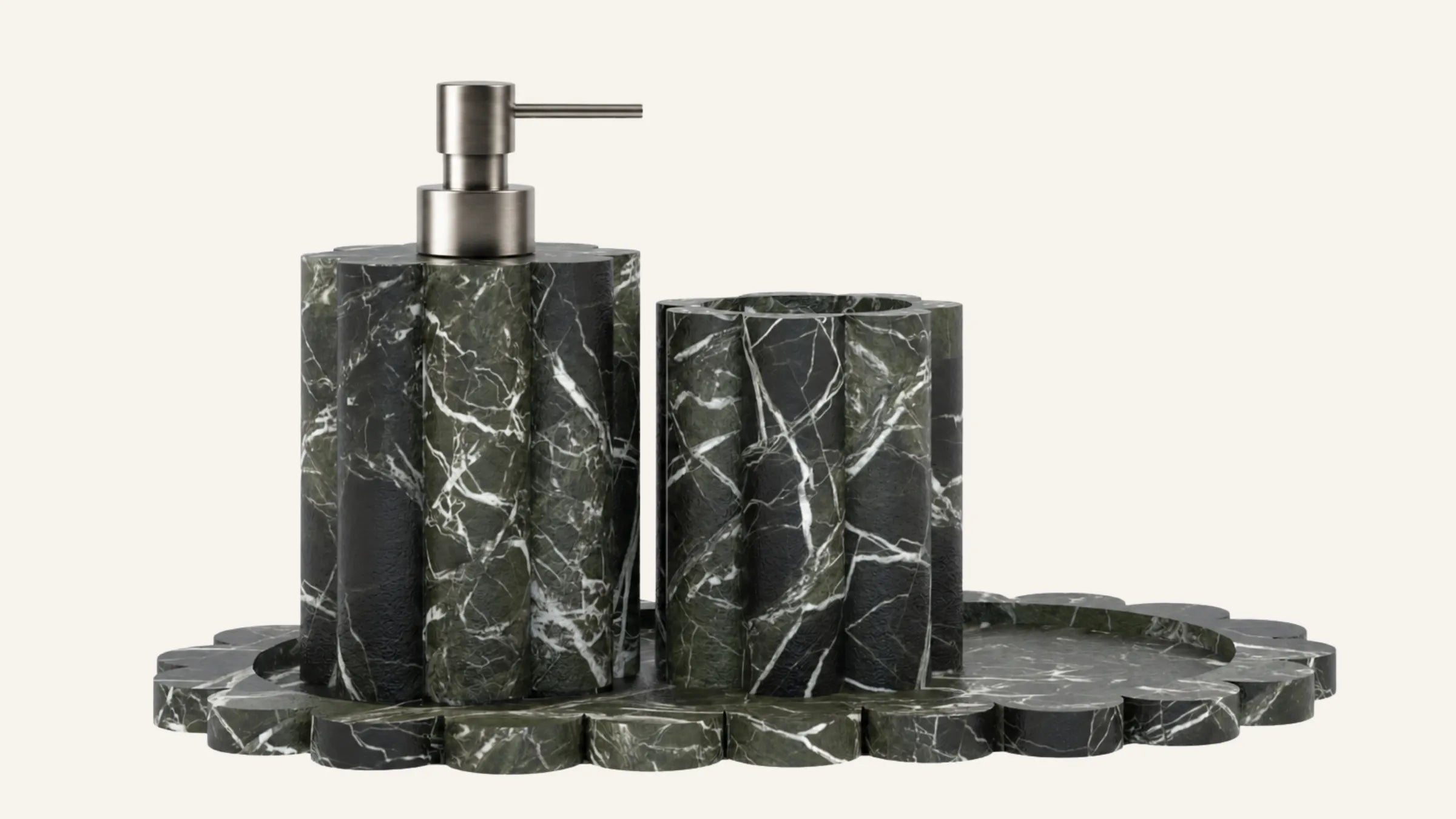 Petrolium Green Marble Tray